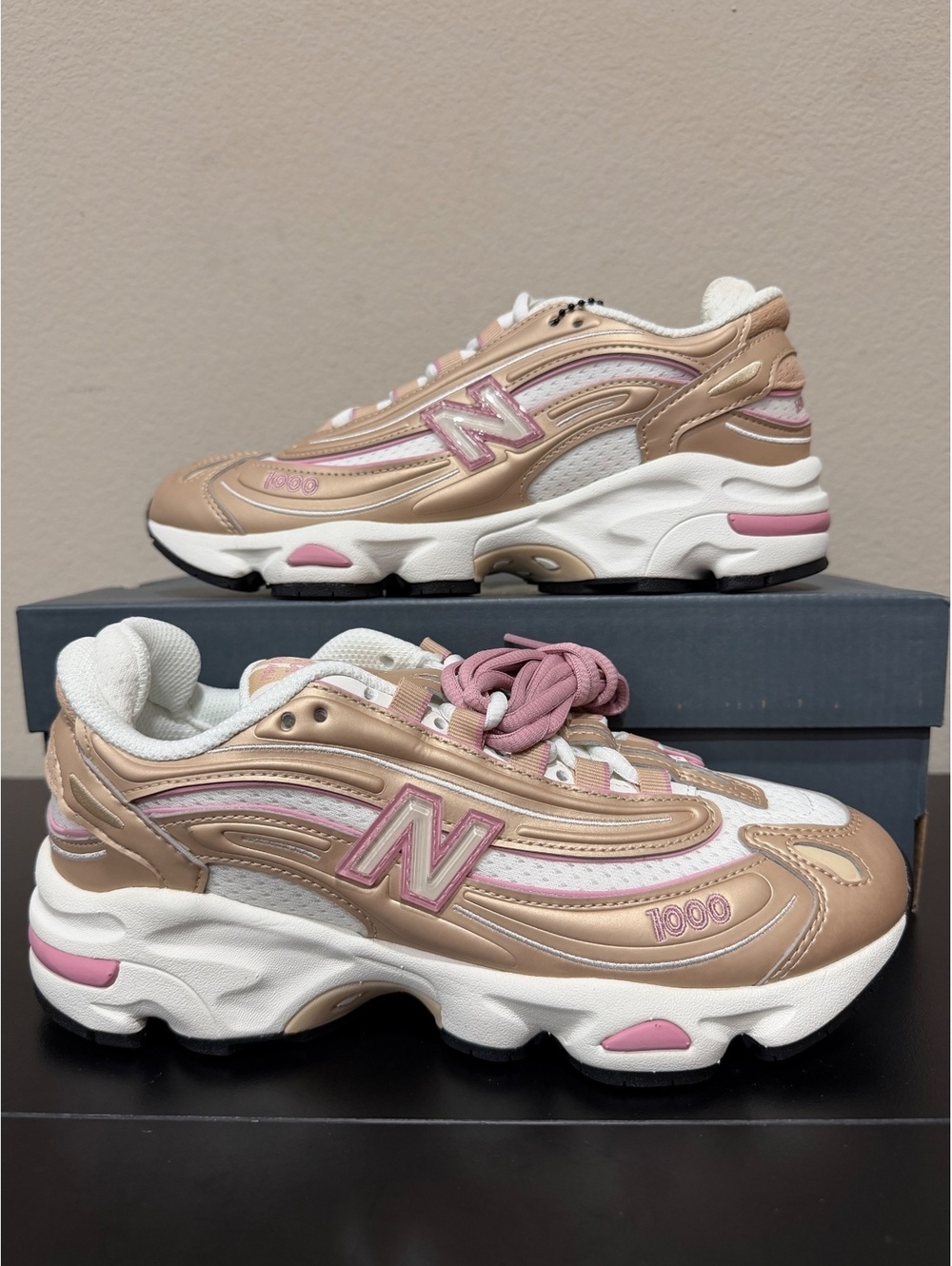 5M/6.5 Women - New Balance 1000 “White Gold Pink”